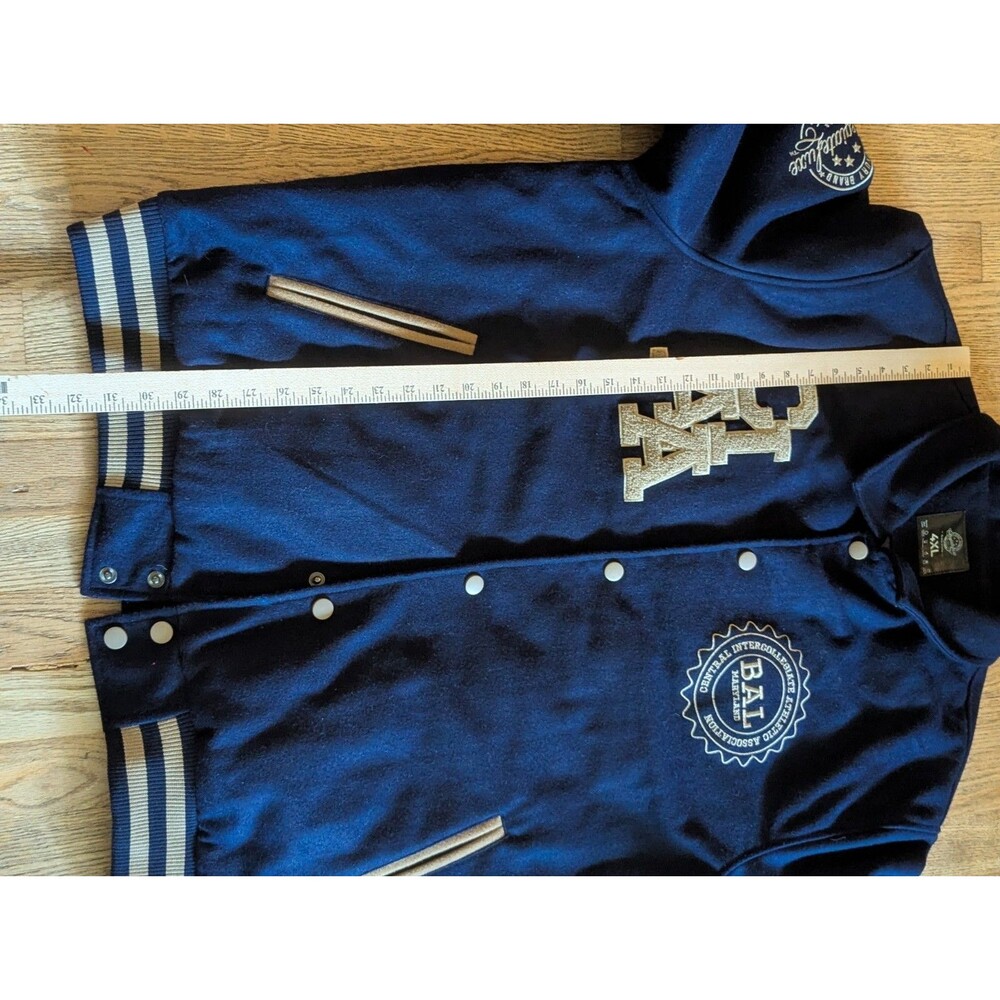 Collegiate Luxe CIAA 1912 Varsity Jacket Men 4XL Navy Blue Wool Chenille... - Picture 3 of 10